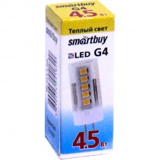 Лампа LED G4, 4.5W/12В, 3000K, 350Лм, Smartbuy [SBL-G4 4_5-30K]
