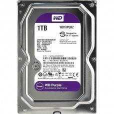 Жесткий диск 1.0Tb WD WD10PURZ Purple SATA-III 5400rpm 64Mb, для видеонаблюдения