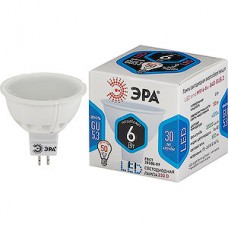Лампа LED GU5.3/MR16 софит,  6W, 4000K, 480Лм, ЭРА [LED smd MR16-6W-840-GU5.3]