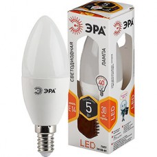 Лампа LED E14/B35 свеча,  5W, 2700K, 400Лм, ЭРА [LED smd B35-5W-827-E14]