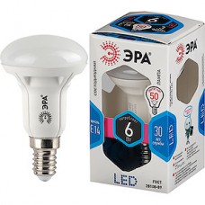 Лампа LED E14/R50 рефлектор,  6W, 4000K, 480Лм, ЭРА [LED smd R50-6W-840-E14]