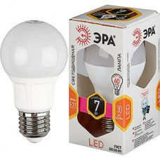 Лампа LED E27/A55 груша,  7W, 2700K, 600Лм, ЭРА [LED smd A55-7W-827-E27]