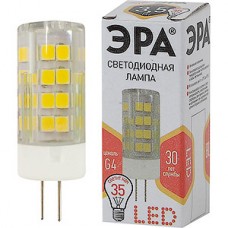 Лампа LED G4, 3.5W/220В, 2700K, 280Лм, ЭРА [LED JC-3,5W-220V-CER-827-G4]