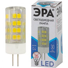 Лампа LED G4, 3.5W/220В, 4000K, 280Лм, ЭРА [LED JC-3,5W-220V-CER-840-G4]
