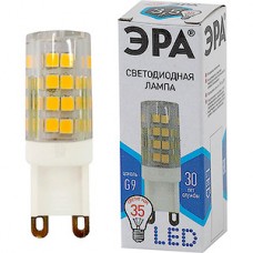 Лампа LED G9, 3.5W/220В, 4000K, 280Лм, ЭРА [LED JCD-3,5W-CER-840-G9]
