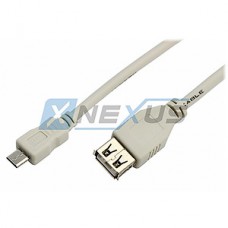 Кабель OTG USB AF - microUSB, 0.2м, REXANT [18-1161] белый