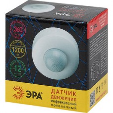 Датчик движения потолочный 360гр, 1200Вт, 10-420с, 12м, IP44, ЭРА [MD 06]