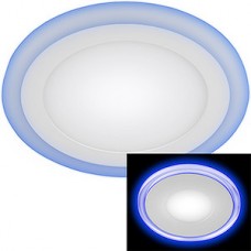 Светильник встраиваемый круг,  6W+3W, 4000К, 540Лм, D145/108, ЭРА [LED 3-9 BL] с синей подсв.