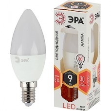 Лампа LED E14/B35 свеча,  9W, 2700K, 720Лм, ЭРА [LED smd B35-9W-827-E14]