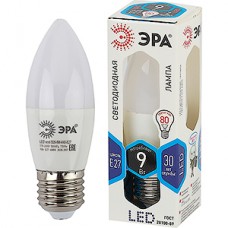 Лампа LED E27/B35 свеча,  9W, 4000K, 720Лм, ЭРА [LED smd B35-9W-840-E27]