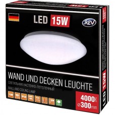 Светильник настенно-потолочный LED 15W, 4000K, 1200Лм, IP20, d300*50, REV [28928 9]