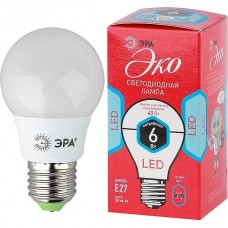 Лампа LED E27/A55 груша,  6W, 4000K, 480Лм, ЭРА [LED smd A55-6W-840-E27 ECO]