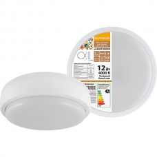 Светильник ЖКХ LED 12W круг, 4000K, 990Лм, IP65, d160*48, Народный ДПП 2901 [SQ0329-0810]