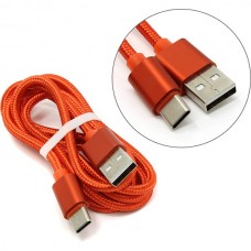 Кабель USB - Type-C, 1.0м, QC3.0, Jet.A [JA-DC31 Red] в оплетке, красный