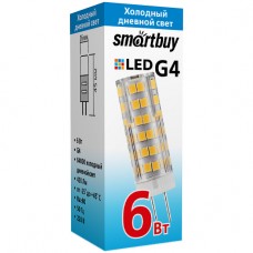 Лампа LED G4, 6W/220В, 6400K, 420Лм, Smartbuy [SBL-G4220 6-64K]