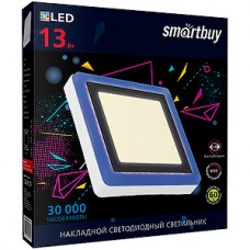 Светильник накладной квадрат, 13W, 3000K, 1040Лм, 195*195*10, Smartbuy [SBLSq1-DLB-13-3K-B]