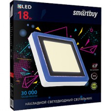 Светильник накладной квадрат, 18W, 3000K, 1440Лм, 245*245*10, Smartbuy [SBLSq1-DLB-18-3K-B]