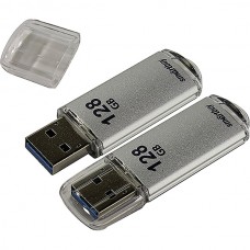 Накопитель USB Flash 128Gb SmartBuy, V-Cut Silver USB 3.0