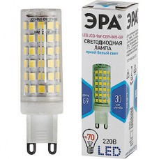 Лампа LED G9, 9W/220В, 4000K, 720Лм, ЭРА [LED JCD-9W-CER-840-G9]