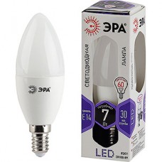 Лампа LED E14/B35 свеча,  7W, 6000K, 600Лм, ЭРА [LED smd B35-7W-860-E14]