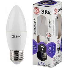 Лампа LED E27/B35 свеча,  7W, 6000K, 560Лм, ЭРА [LED smd B35-7W-860-E27]