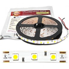 Лента LED 12В IP20 SMD5050  60/м, б/теп, 14.4Вт/м, 5м/ц.1м, LP