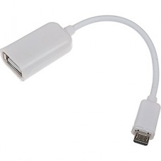 Кабель OTG USB AF - microUSB, 0.1м, LuazON [2985071] белый
