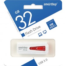 Накопитель USB Flash 32Gb SmartBuy IRON White/Red, USB 3.0