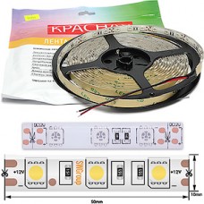 Лента LED 12В IP65 SMD5050  60/м, красный, 14.4Вт/м, 5м/ц.1м, SWG [000059]