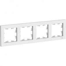 Рамка 4п, IP20, Schneider Electric ATLASDESIGN [ATN000104] белый
