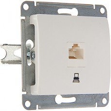 Розетка с/у компьютерная 1xRJ45, IP20, Schneider Electric Glossa [GSL000181K] белый