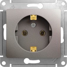 Розетка с/у 2P+E 16A, IP20, Schneider Electric Glossa [GSL001243] платина