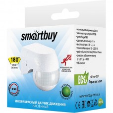 Датчик движения настенный 180гр,  800Вт, 10-540с, 12м, IP44 SmartBuy [SBL-MS-007]