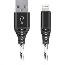 Кабель USB - Lightning, 2.0м, SmartBuy [iK-520cm-2] нейлон, защ. от перелам., белый