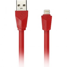 Кабель USB - Lightning, 1.0м, SmartBuy [iK-512r red] плоский, красный