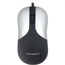 Мышь Гарнизон GM-215, 1000dpi, чип-Х, 2 кн. + колесо-кнопка, черный/серый, soft touch, USB