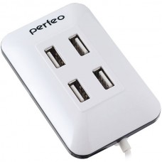 Концентратор USB 2.0 Perfeo PF-VI-H028, 4 порта, White