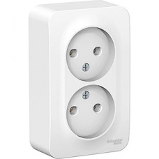 Розетка о/у 2x2P 16А, Schneider Electric Blanca [BLNRA000201] белый