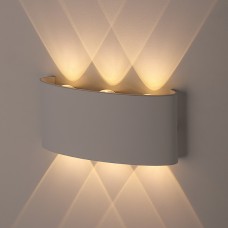 Светильник декоративный LED 6*1W, IP54, 120*70*30, ЭРА [WL12 WH] белый