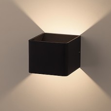Светильник декоративный LED 6W, IP20, 100*100*80, ЭРА [WL3 BK] черный