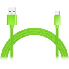 Кабель USB - microUSB, 1.0м, Jet.A [JA-DC24 1m Green] зеленый, TPE, 2А, QC3.0