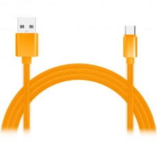 Кабель USB - Type-C, 1.0м, QC3.0, Jet.A [JA-DC34 1m Orange] TPE, оранжевый