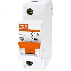 Выключатель автоматический 1п C  16А, TDM ВА 47-100 [SQ0207-0046]