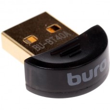 Адаптер USB Bluetooth BURO BU-BT40С, до 100 метров, ver 4.0+EDR class 1 черный