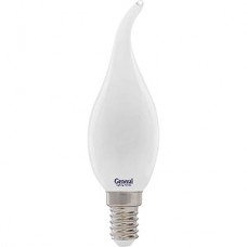 Лампа LED E14/C37 свеча на ветру,  8W, FILAMENT мат., 2700K, 530Лм, GL [GLDEN-CWS-M-8-230-E14-2700]