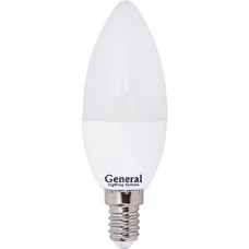 Лампа LED E14/C37 свеча,  7W, 2700K, 520Лм, GL [GLDEN-CF-7-230-E14-2700]