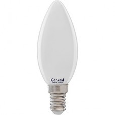 Лампа LED E14/C37 свеча,  7W, FILAMENT матовый, 4500K, 450Лм, GL [GLDEN-CS-M-7-230-E14-4500]