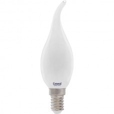 Лампа LED E14/C37 свеча на ветру,  8W, FILAMENT матов., 4500K, 560Лм, GL [GLDEN-CWS-M-8-230-E14-4500