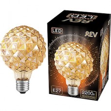 Лампа LED E27/FG125 кристалл, 5W, FILAMENT GOLD, 2200K, 450Лм, REV [32449 2]