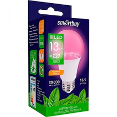 Лампа LED ФИТО Smartbuy E27/A60 груша, 13W, 16.5 мкмоль/с [SBL-A60-13-fito-E27]